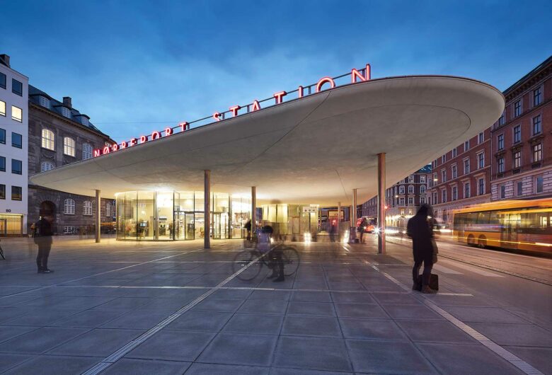 Nørreport Station by night
