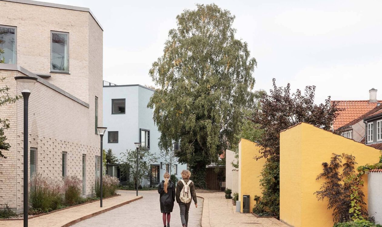 Thomas B. Thriges Gade cykelsti med gående par
