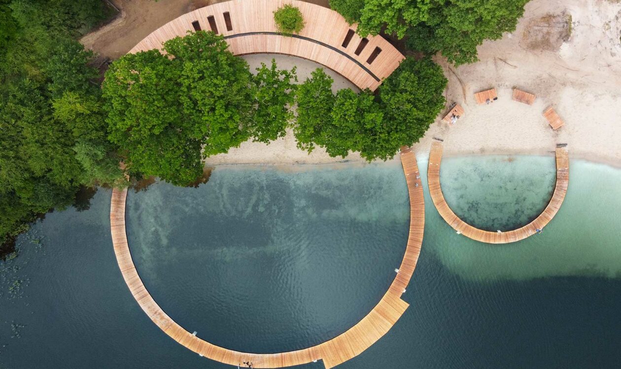 Østre-Vestre Søbad fra luften 2