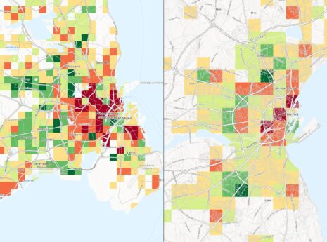 Oversigt over København og Aarhus ift. at tætbefolkede byområder mangle beskyttelsesrum